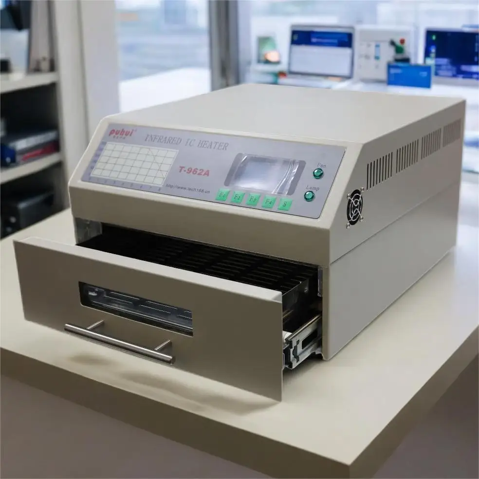 Инфракрасный нагреватель PUHUI T962A настольная духовка для заправки BGA SMD SMT