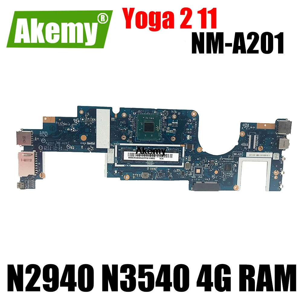 

Процессор N2920 N2930 N2940 N3530 N3540 4 Гб ОЗУ, материнская плата для Lenovo Yoga 2 11, материнская плата для ноутбука, ПК