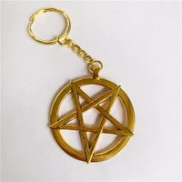 inverted pentagram pendant satanic symbol down pentagram keychain amulet jewelry