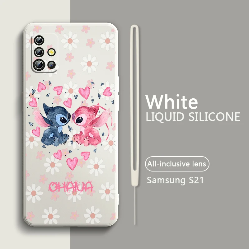 

Mickey Minnie Disney For Samsung A04 S A71 A51 A42 A41 A30 A32 A21S A12 A11 A01 A02 4G 5G Liquid Rope Phone Case