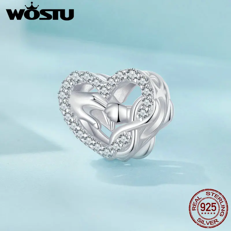 Шармы-подвески рука в руке из серебра 925 пробы