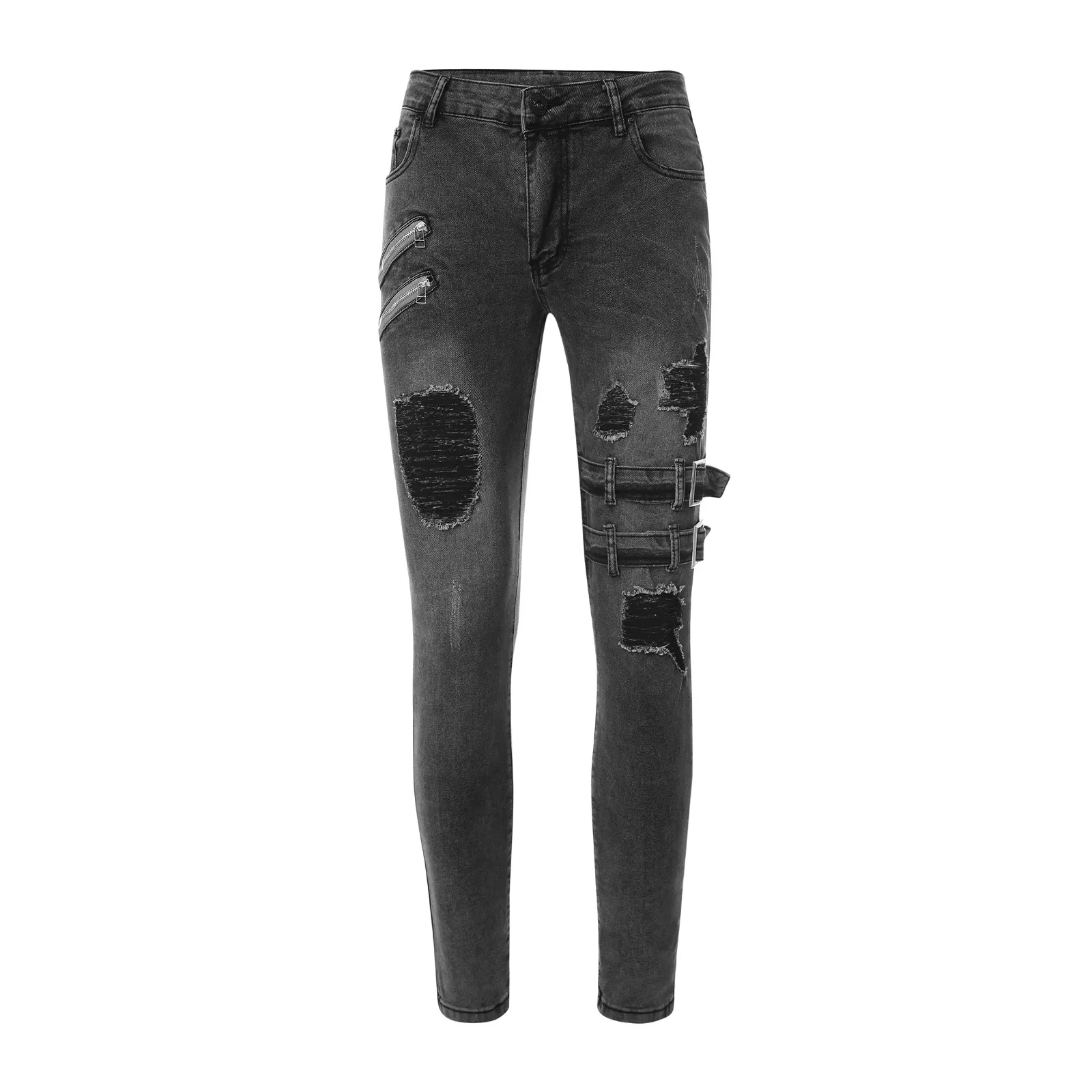 Straight Jeans Men High Waist Jean Spring Summer Boyfriend Jeans Streetwear Skinny Cacual Designer Long Denim Pants Trousers