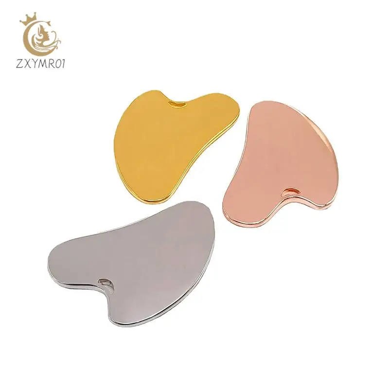 

Gua Sha Facial Tool Zinc Alloy GuaSha Massage Tool Natural Universal Facial Silver Metal Gua Sha Board for SPA Acupuncture