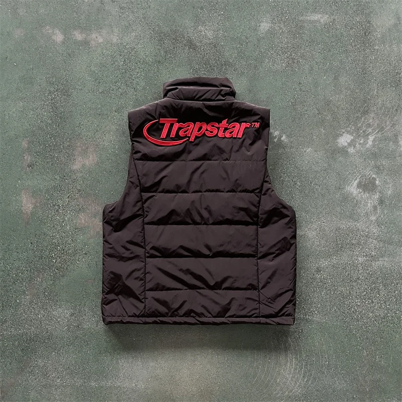 

2022 Winter Warm Hyperdrive Gilet - Black/Red 1:1 Top Quality Trapstar London Jacket Men's Embroidered Hot Selling Women's Vest