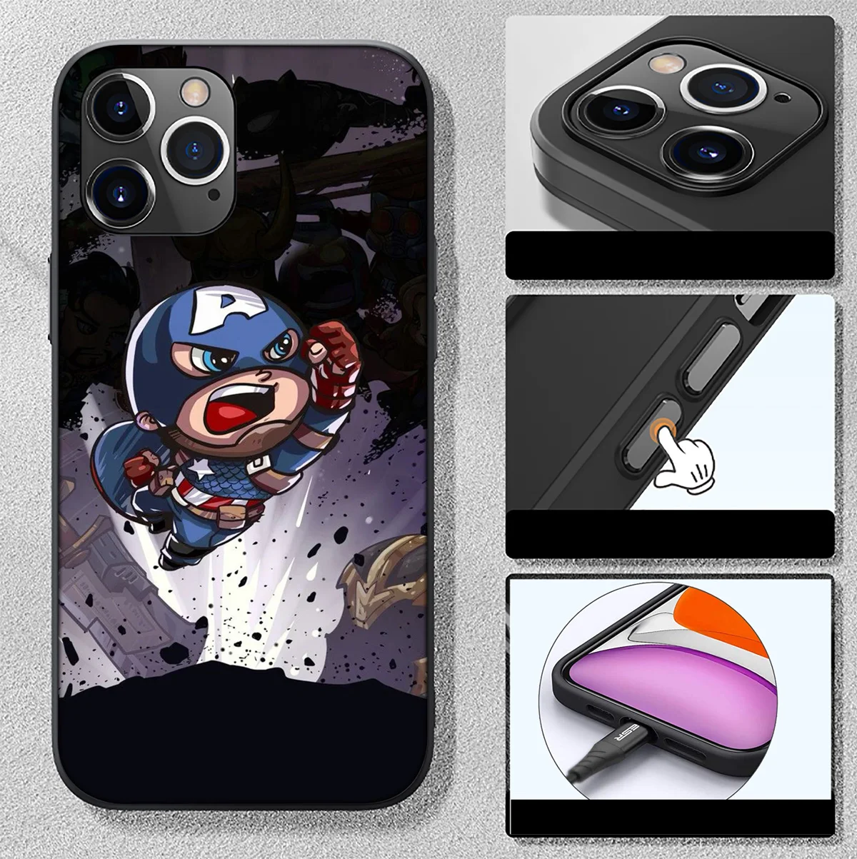 Чехол для Samsung Galaxy A41 A42 A71 A72 A73 J2 J4 J5 J6 J7 J8 A6 A7 A8 A9 Новый чехол TW122 Marvel Капитан Америка