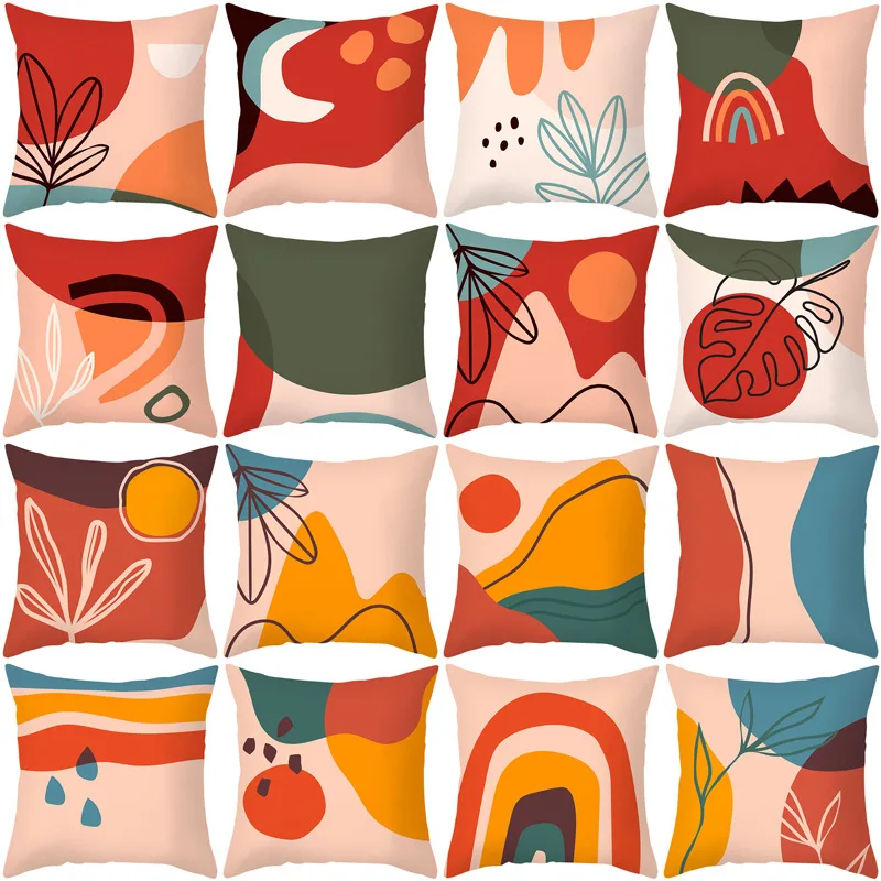 

Декоративный чехол для дивана в скандинавском стиле, прикроватный чехол с абстрактным рисунком, 45 х45, пылезащитный чехол для подушки, домаш...