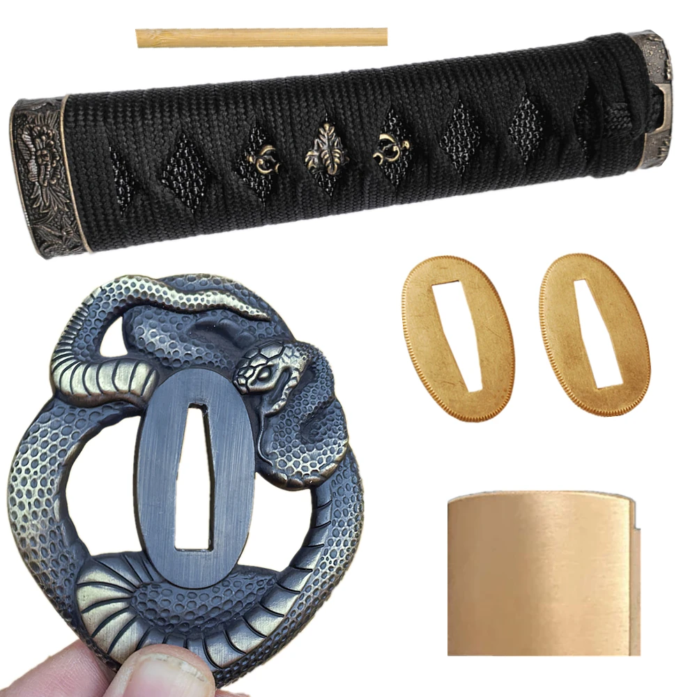 

Рукоять для катаны 15 см из сплава с тсубой в виде змеи