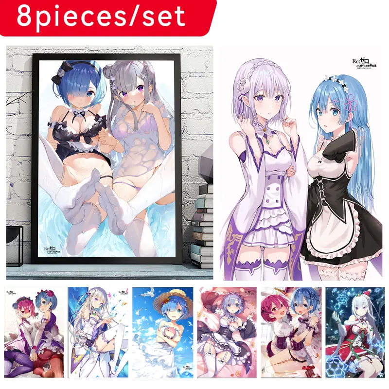 

Hot Anime Posters Life In A Different World From Zero Home Waterproof Wall Stickers Luxury Living Room Decor Aesthetic Wall Art