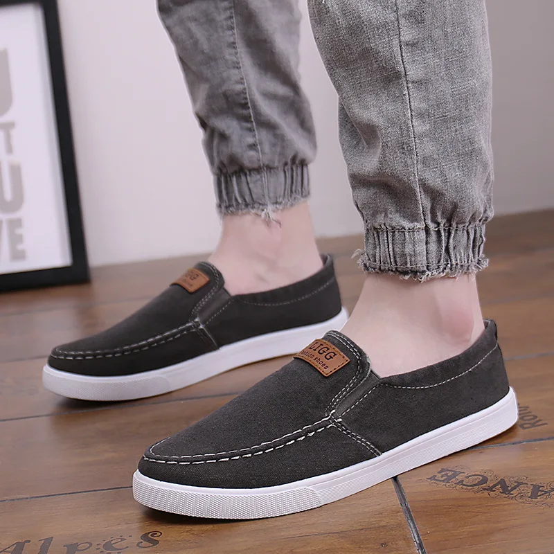 

Leisure Men Shoes Breathable Hard-Wearing Flat Canvas Male Fashion Shallow Sewing Mens Shoes Casual Man Loafers Chaussure Homme