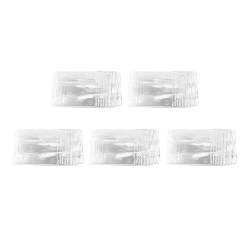 

Plastic Horizontal Name Tag Badge ID Card Holders, 50-Piece, Clear