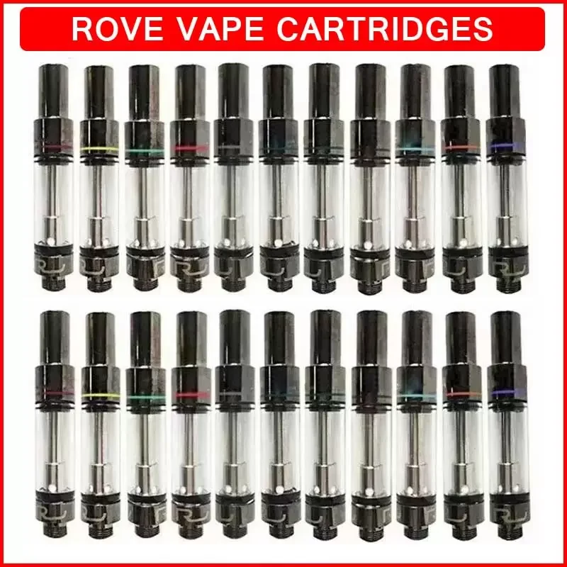 

10pcs Rove Vape Cartridges 0.8ml 1.0ml Ceramic Coil Wax Atomizer No leaking 510 Thread Thick Oil Cartridge Carts Ecig Vapor Tank
