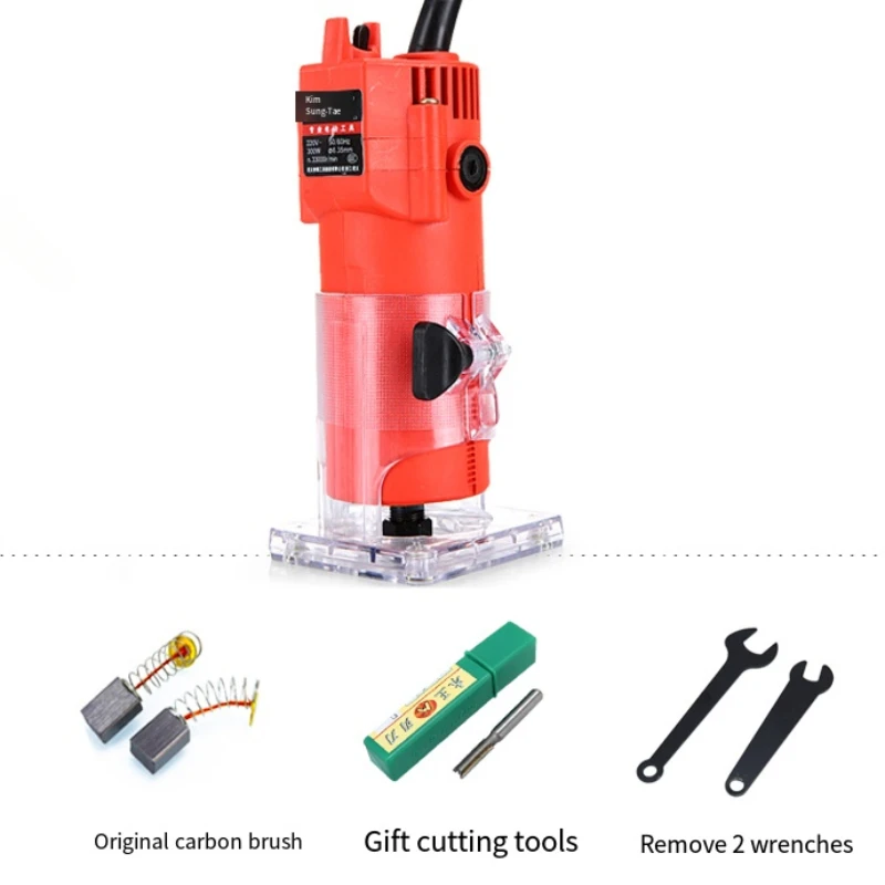 

800W Woodworking Electric Trimmer 30000 RPM Wood Engraving Slotting Trimming Machine Carving Router Slotting
