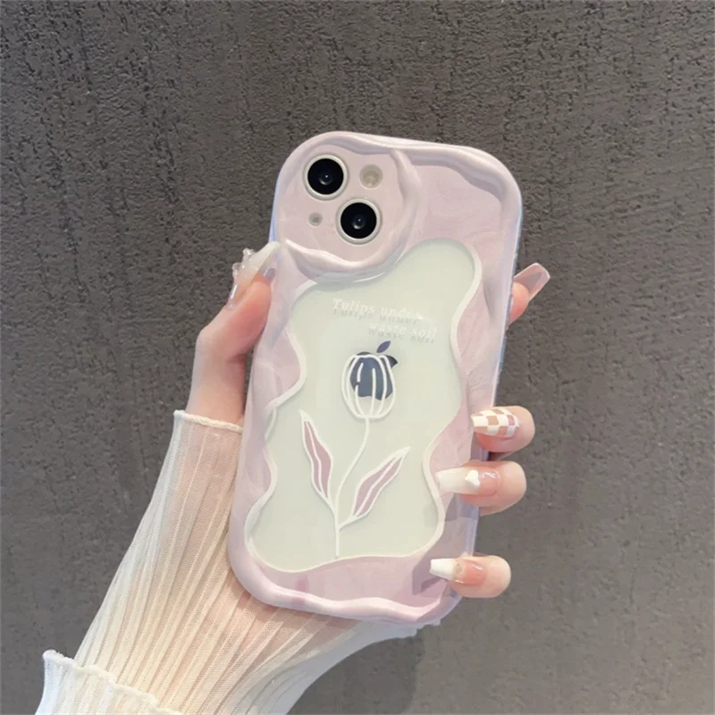 Полый Тюльпан для VIVO Y15S Y15A Y11 Y17S Y02S V27E V25E V25 V27 V23 V15 V20 V21E V23E 4G Y73 Y17 S1 Pro Soft
