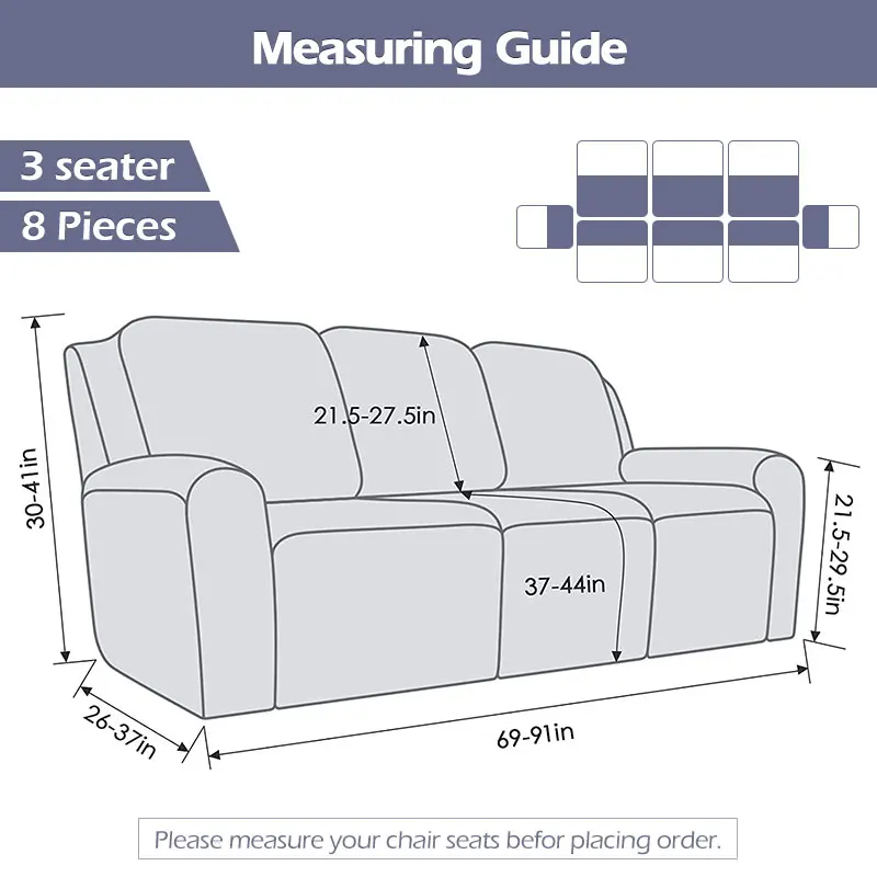 1/2/3/4Seater Recliner Sofa Cover for Living Room Elastic Reclining Chair Protection Lazy Boy Relax Armchair | Дом и сад
