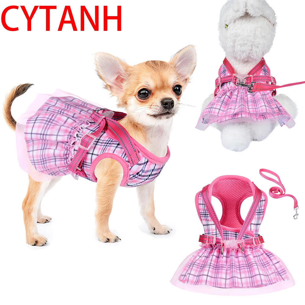 

Puppy Cat Strap Dress Chest Back Mesh Tank Top Dress Pet Pet Accessories for Small Dog Cat Chihuahua Soft dog Vest Pet Supplies