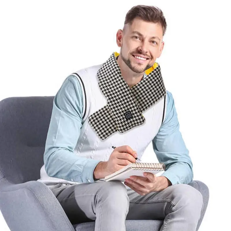 

Cozy Heated Scarf Neck Warmer With Auto Power-off 3 Level Adjustable Windproof Healthcare Scarf Outdoor Riding Unisex Scarf