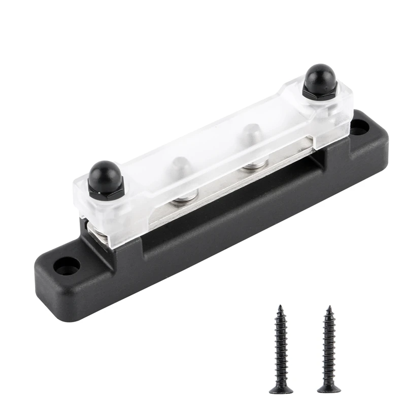 

4-Way Straight Busbar, AC And DC High Current With Transparent Top Cover, Suitable For Car, Marine Caravan, RV