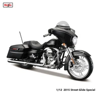 maisto 112 harley davidson 2015 street glide specisl classic static die cast motorcycle model collectible toy gift