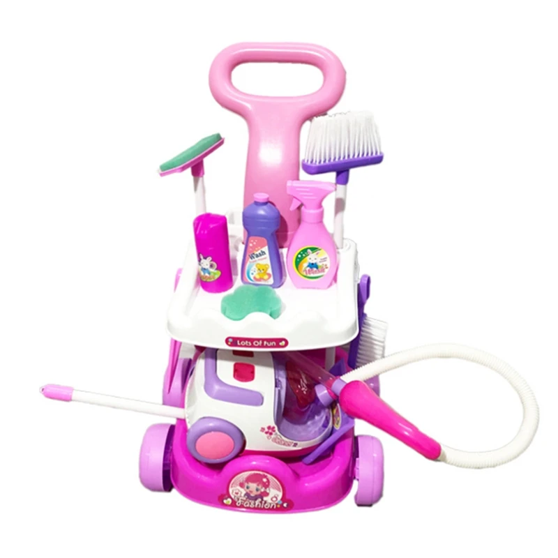 

Mini Vacuum Cleaner Play House Music Light Clean Up Simulation Dust Collector Pretend Play Toy