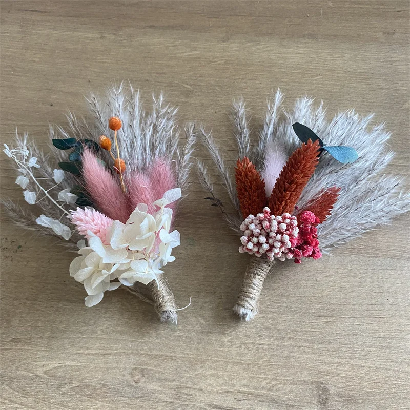 

Boho Home Decor Wedding Talbe Centerpieces Dry Plants Arrangements Mini Pampas Bouquet Dried Flowers Arrangement Home Decoration