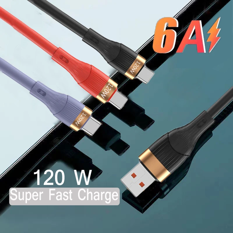 

Кабель USB Type-C для Huawei P30/P40/Samsung S21/6A, 120 Вт