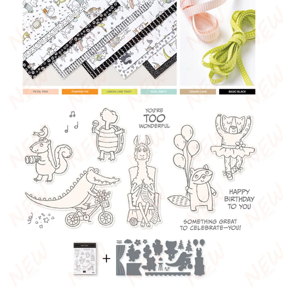 

Zany Zoo 2023 новые металлические штампы для вырезания Сделай Сам Скрапбукинг Бумага ручная работа альбом тиснение поздравительная открытка