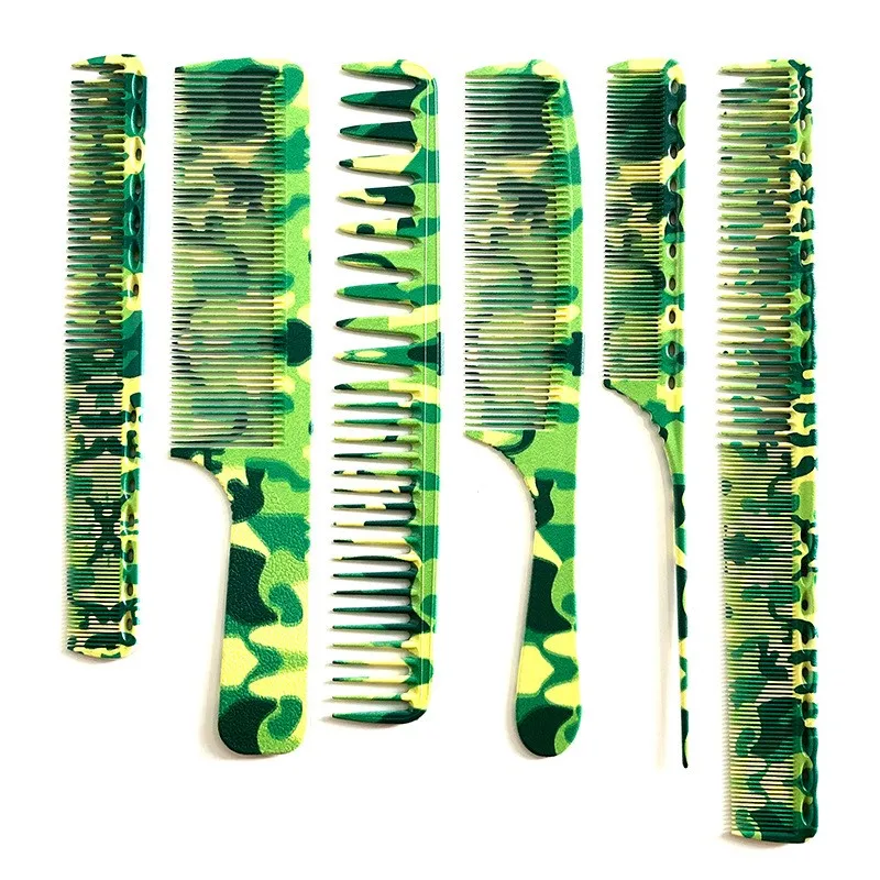 Мужские камуфляжные гребни для стрижки волос 11 дюймов Парикмахерские текстурные