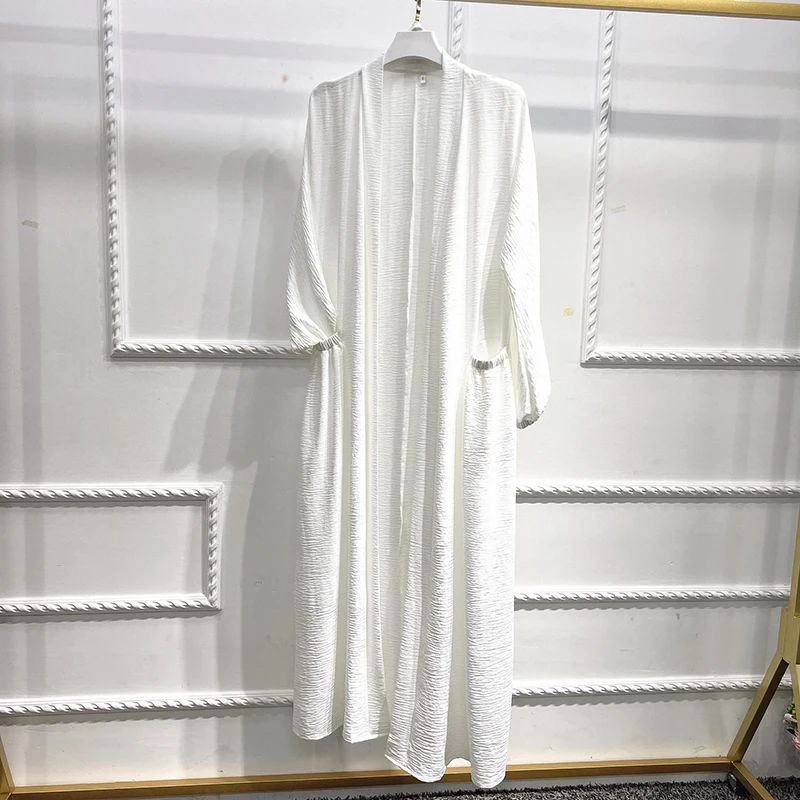 Best Selling Abaya Dress Dubai Designs Islamic Ethnic Clothing Turkish Wholesale Open Abaya For Muslim Women طقم اسلامي Lsm43