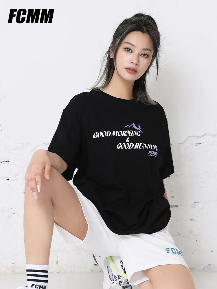 FCMM весна/лето модная брендовая футболка с короткими рукавами и принтом горного