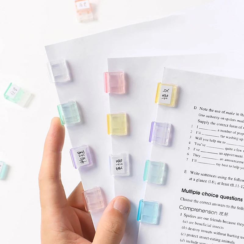 

Staples Paperclip Mini Color Paper Clip Candy Transparent Metal Documents Bookmarks File Index Page Holder Clamp Office School