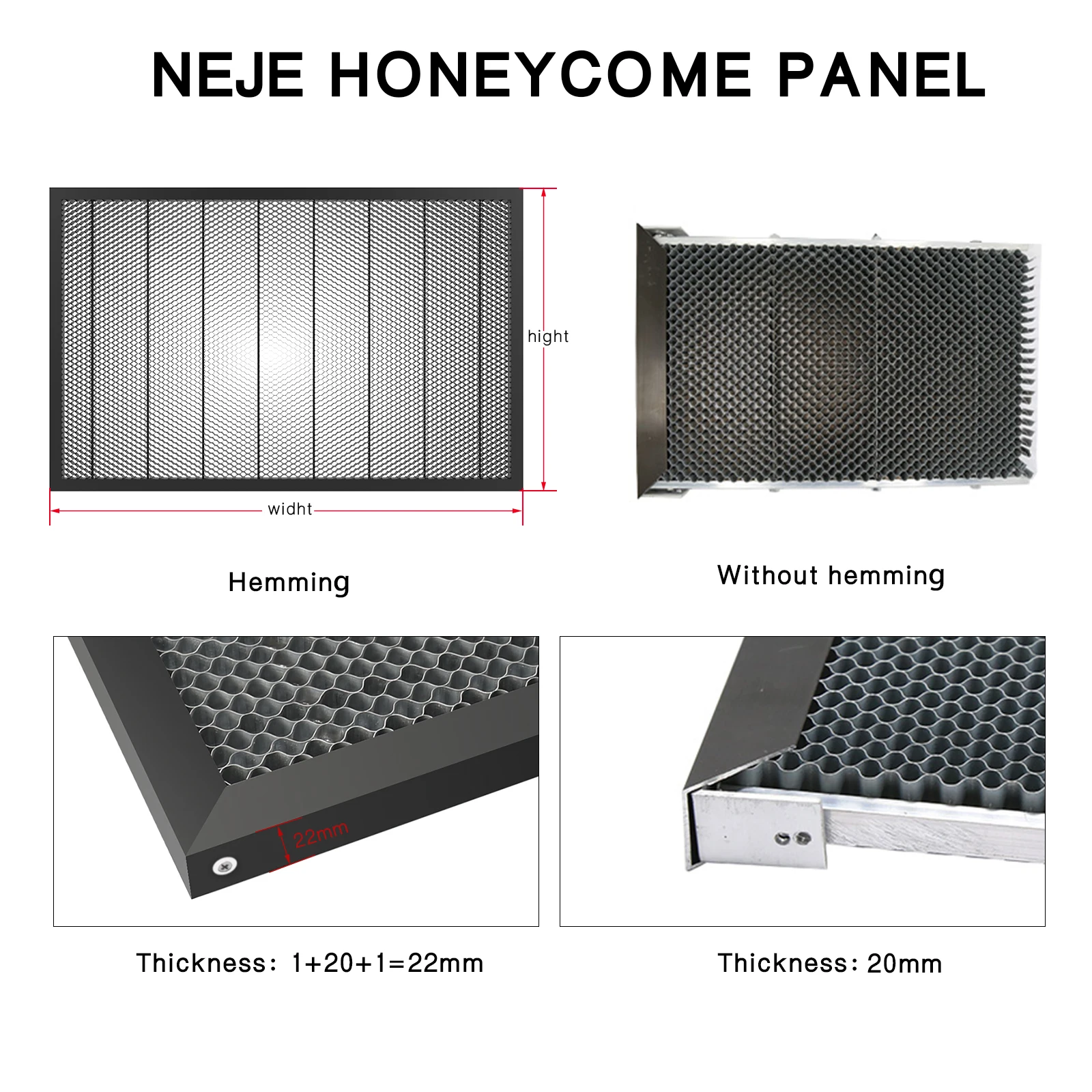 NEJE H8554 сотовые панели 540X850 мм ЧПУ лазерная резка гравировка Рабочий стол для Master 2S