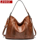 Сумка-тоут женская из мягкой вощеной кожи, сумочка-мессенджер в стиле ретро, Простой повседневный саквояж на ремне с двумя ремешками