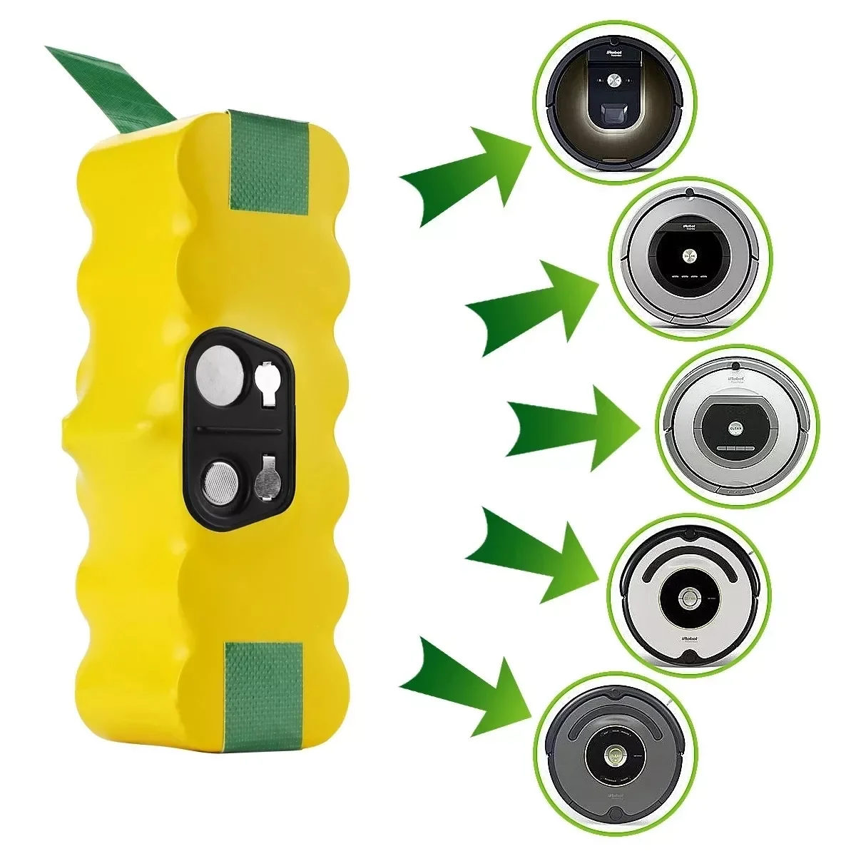 

100% 14.4V 9500Mah Sweeper For Lrobot Roomba Vacuum Cleaner 500 530 570 580 600 630 650 700 18650 Li-ion Rechargeable Battery