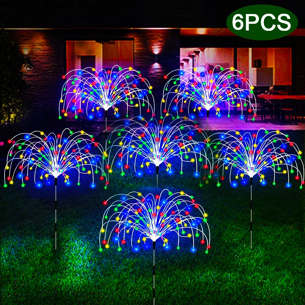 Solar LED Firework Light Outdoor Waterproof Garden Fairy Garland 90/150 Leds Solar Light Outdoors