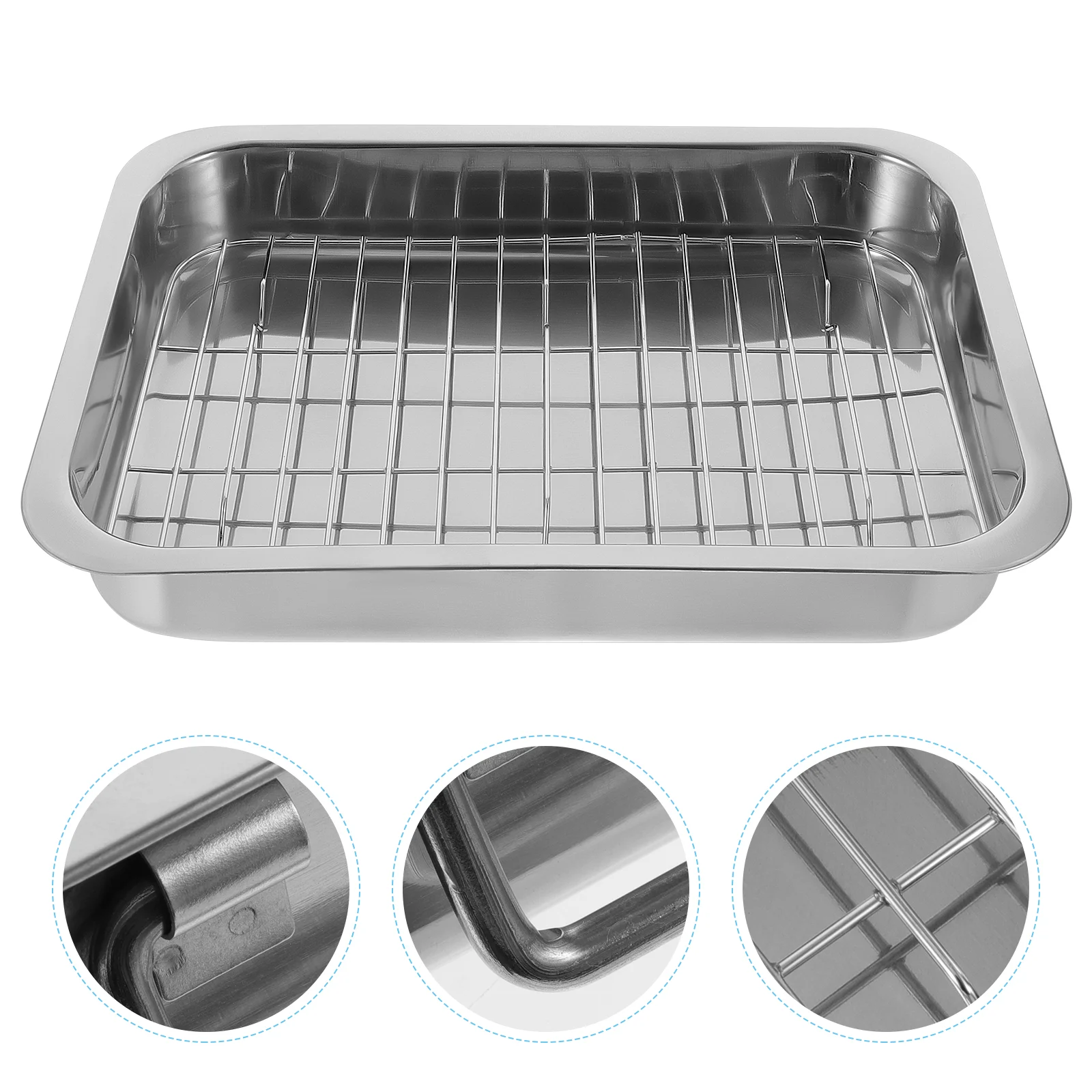 

Baking Pan Rack Tray Sheet Roasting Steel Oven Cookie Stainless Cooling Set Toaster Pans Sheets Cake Trays Roaster Turkey Pizza