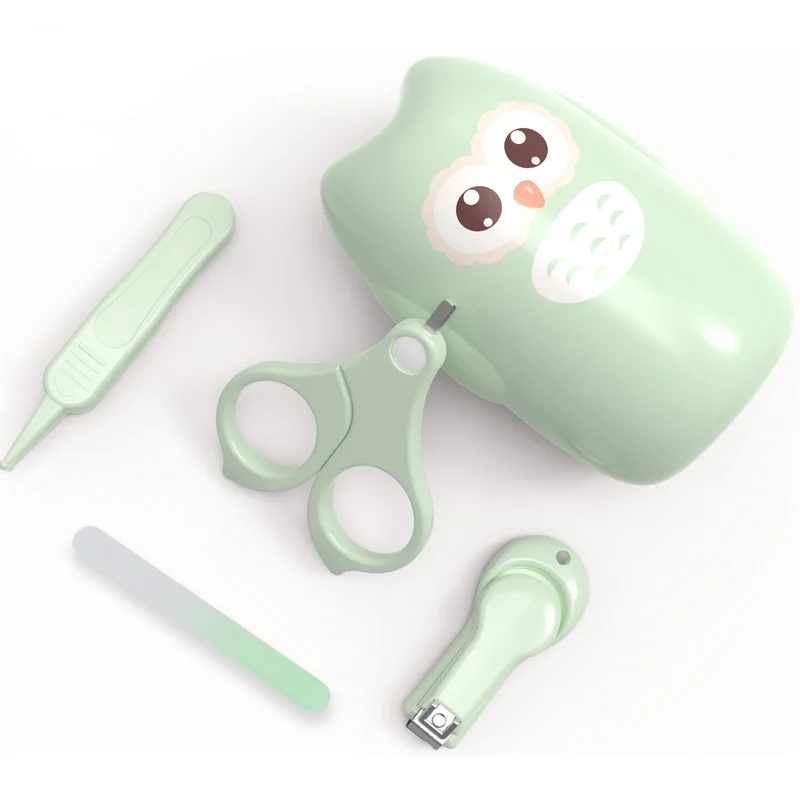 Newborn Baby Nail Scissor Baby Nail Care Tool Kid Safe Portable Nail Trimmer File Tweezer With Box Children Manicure Kit pack images - 1