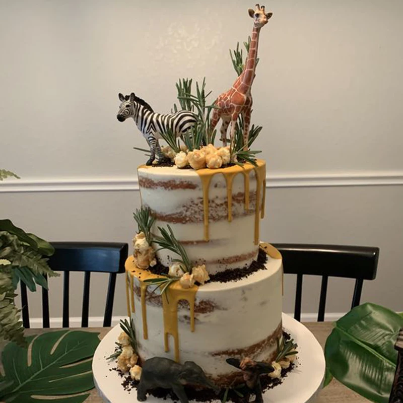1 шт. джунгли животные украшение для торта лев панда слон сафари детский душ