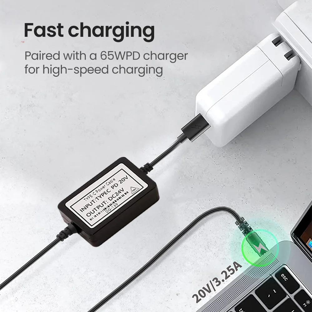 Фото PD 20V To 24V Type C Power Boost Кабель USB C To DC 20V 24V WiFi to Power bank Кабель Step-up Шнур для Wi-Fi Маршрутизатор Ноутбук Принтер №2