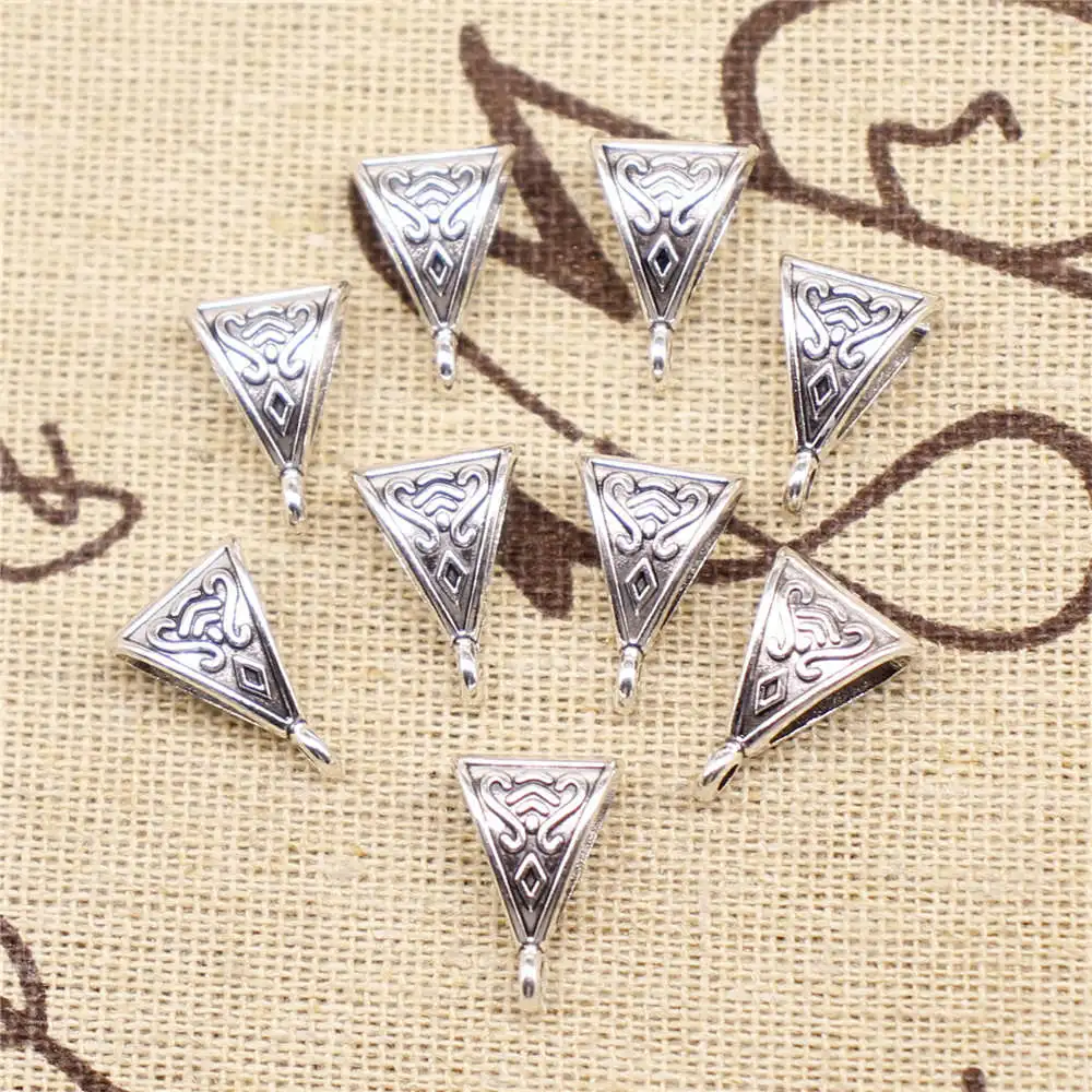 

Тройник с подвесной головкой из бисера женские ювелирные аксессуары для женщин 16x10 мм античное серебро цвет 20 штук