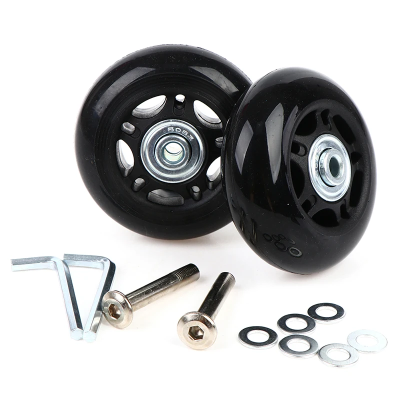 

2 Sets Of Trolley Luggage, Universal Wheel And Reel Repair Parts, Replacement Axle And Wrench Repair Kit 68 Mm