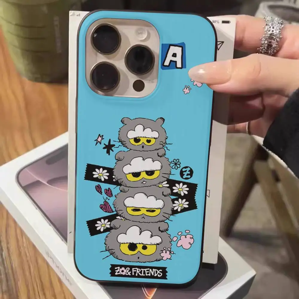 Фото G-Gdragon Z-Zoa Cat Fashion для iPhone 17 16 15 14 13 12 11 Pro Max Plus Pro Прозрачный чехол для телефона с противоскользящим покрытием №3