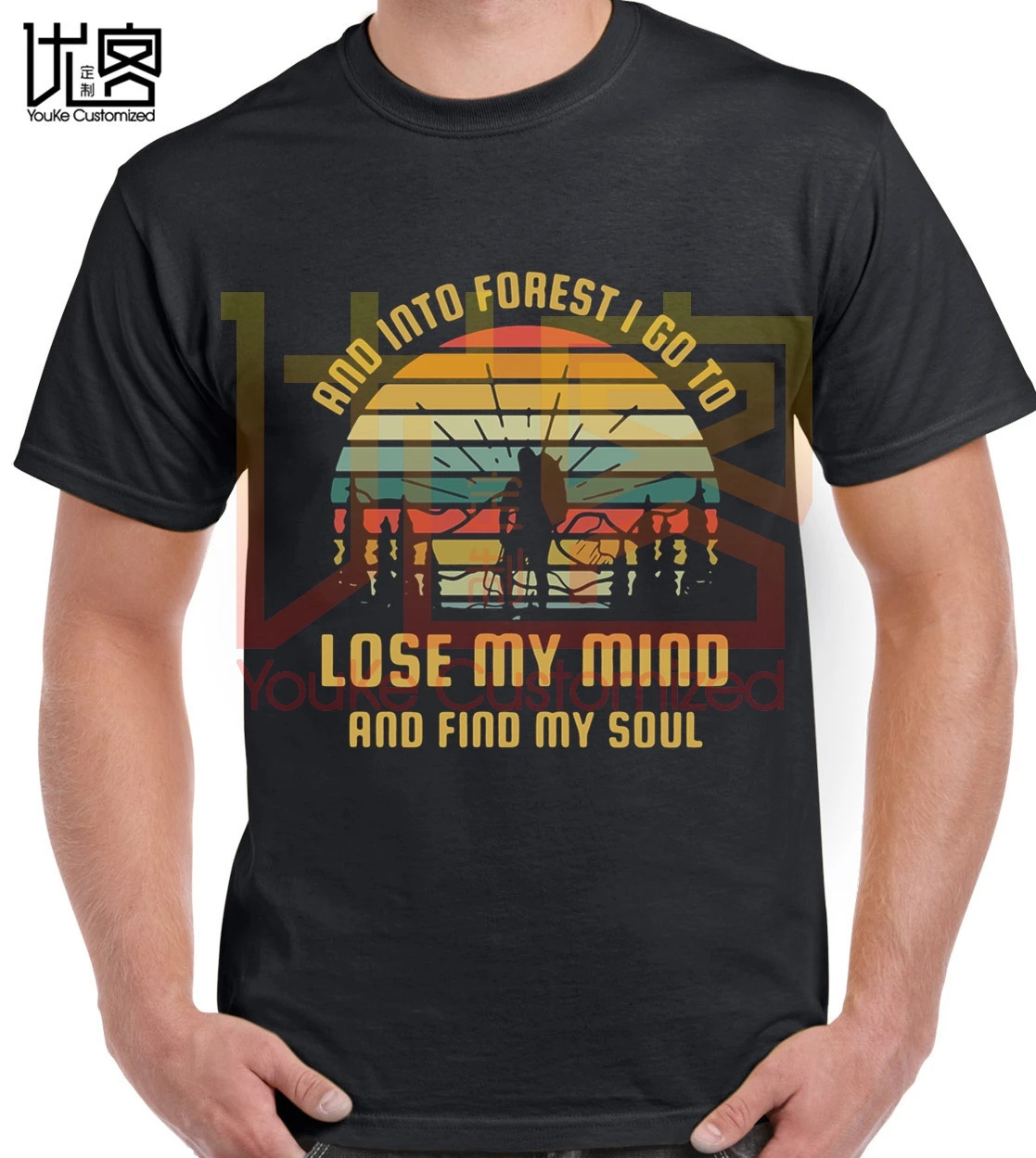 

and-into-forest-i-go-to-lose-my-mind-and-find-my-soul-shirt men's women's 100% cotton short sleeves tops tee Crewneck t-shirt