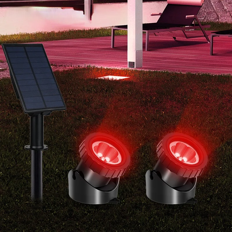 

Solar Garden Lamp Spotlight Water-Proof LED Light Colorful Villa Led Aquarium Light RGB Garden Lawn Lamp