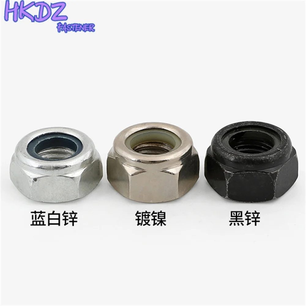 Самозакрепляющиеся гайки М2-М12 черные оцинкованные