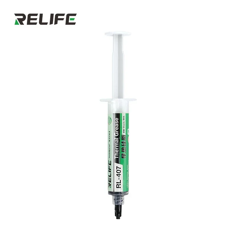 

RELIFE RL-407 Термическая кремнеземная охлаждающая паста для процессора, печатная плата процессора, электронные компоненты, охлаждающая универсальная термосиликоновая паста