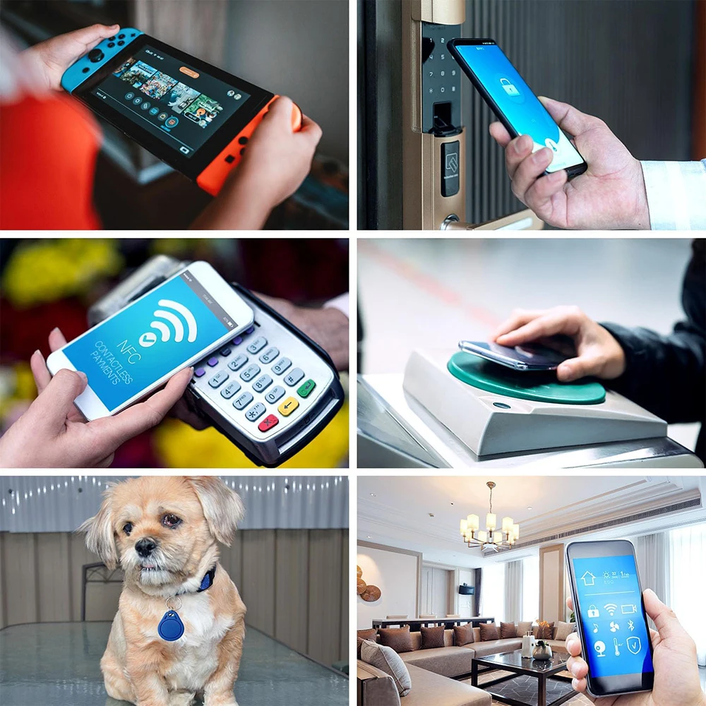 Фото NFC-тег Ntag215, черный брелок, перезаписываемая визитная карточка NFC, программируемая 504-байтная память, совместимая с Android и iPhone №4