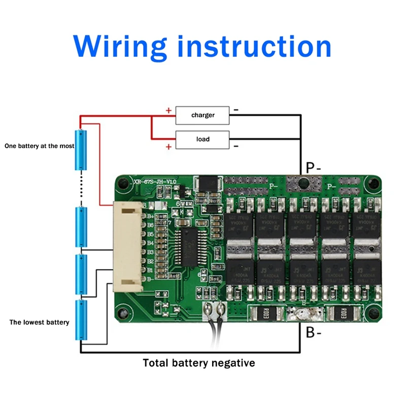 Защитная плата для аккумулятора 7S 24 В 25 А защитная электрической газонокосилки