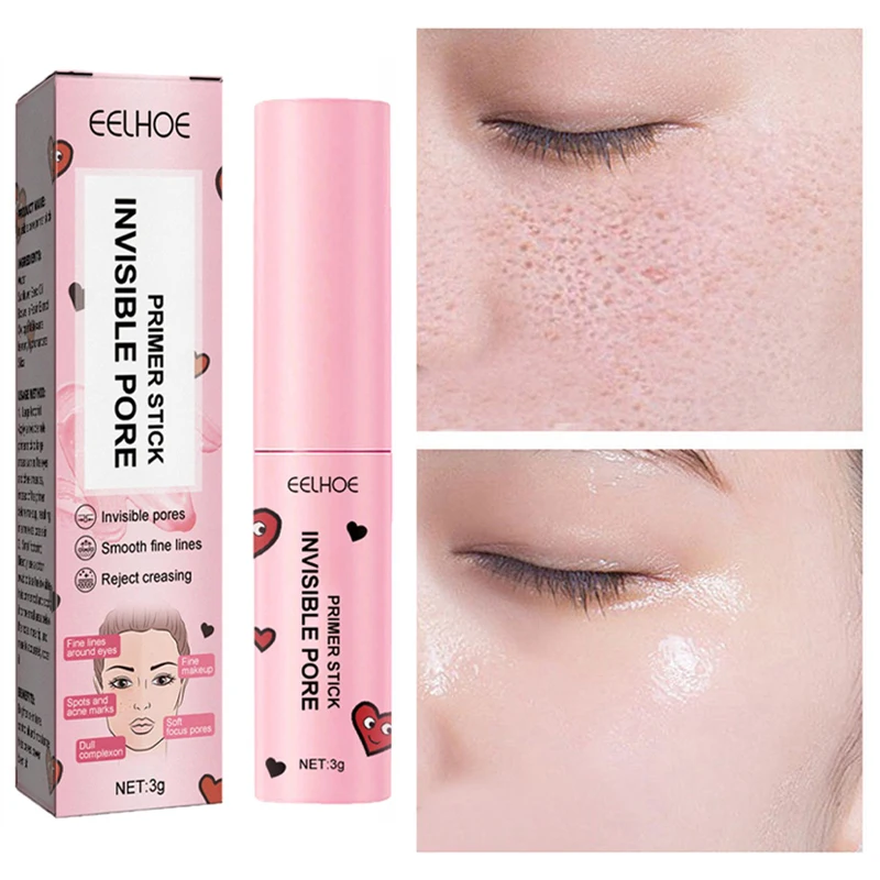 Invisible Pore Primer Stick Primer Pores Disappear Face Oil Control Base Cream Long Lasting Hydrating Smooth Skin Cosmetics