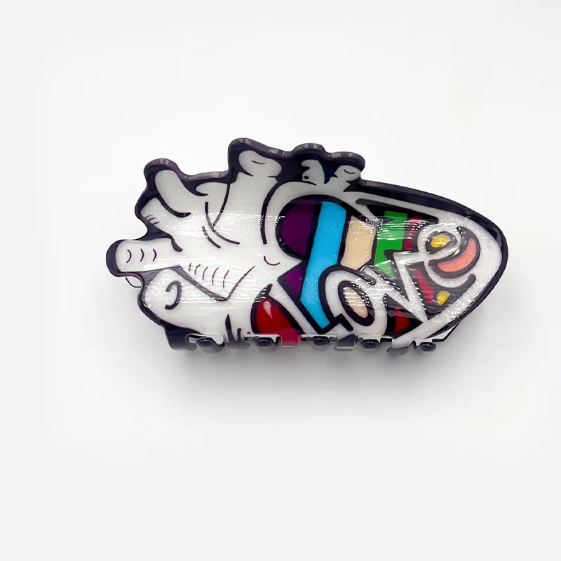 Женская заколка для волос HUANZHI Геометрическая креативная в виде сердца тыквы