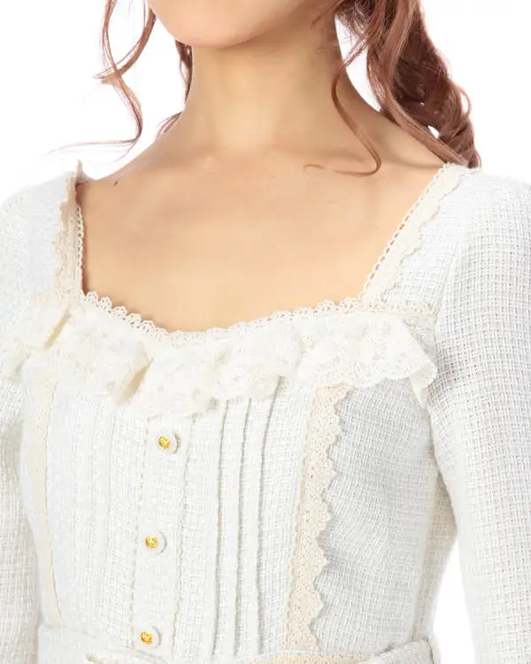 Распродажа плотное плетеное однотонное платье Лиз Лизы из Японии на осень и зиму